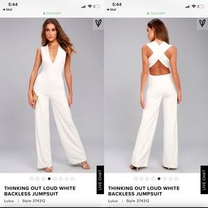 Lulus white cross back jumpsuit